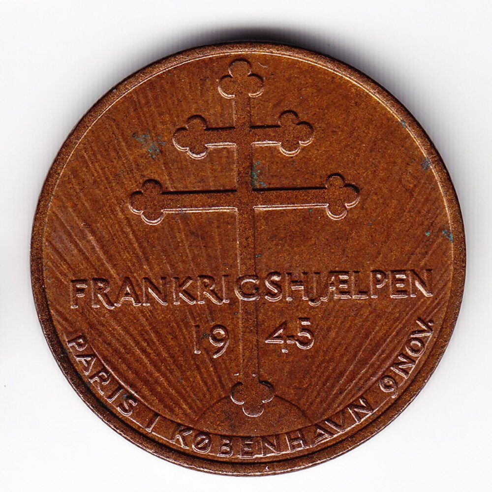 Denmark Frankrigshjaelpen Medal (b30)